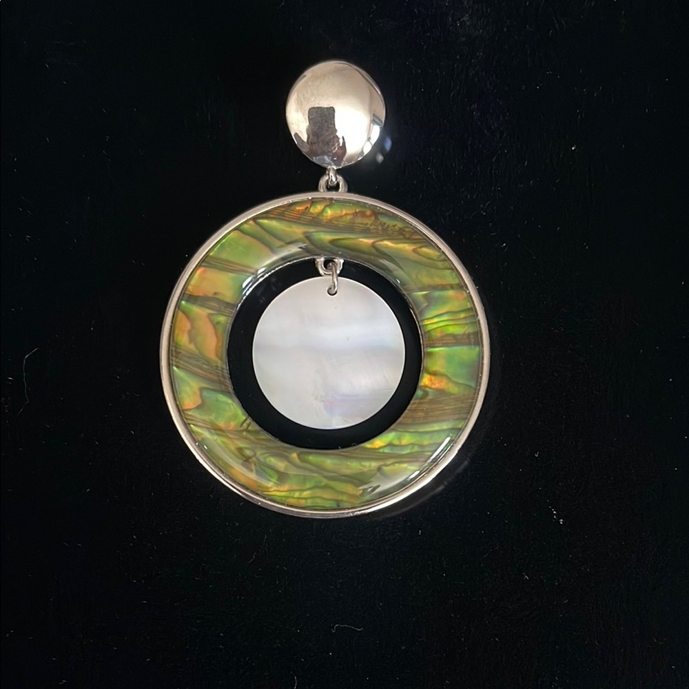 3/$25 🍀Lia Sophia NWOT Silver and Green Abalone Pendant